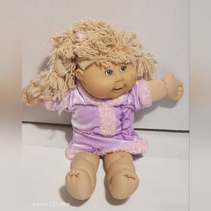 Blonde Doll in Purple Outfit